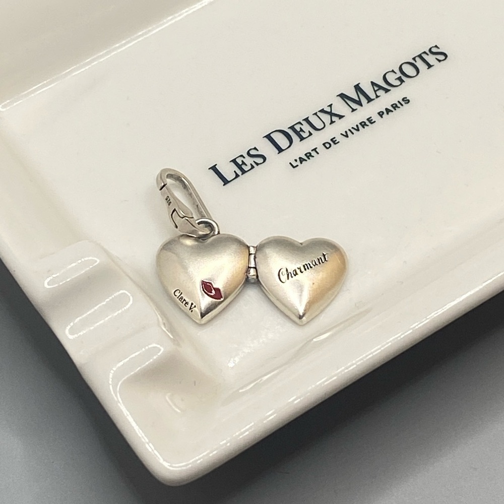 Silver Clare V locket charm - Picture 3 of 3